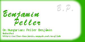 benjamin peller business card