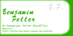 benjamin peller business card